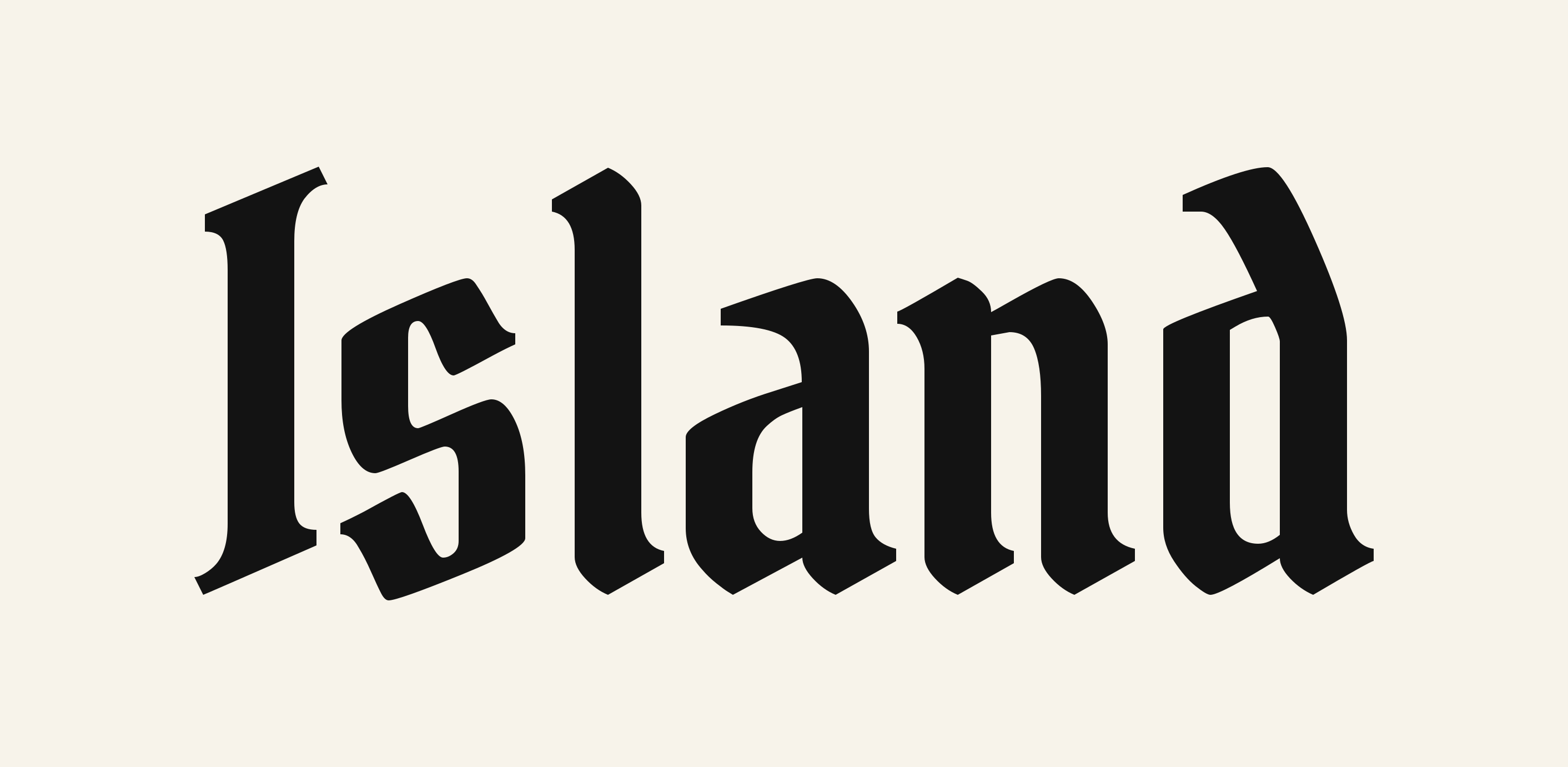 Island wordmark on paper